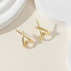 Minimalist Geometric Intersection Dainty Earrings for Women Fashion Jewelry Wedding Party