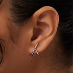 Minimalist Geometric Intersection Dainty Earrings for Women Fashion Jewelry Wedding Party