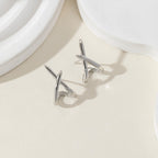 Minimalist Geometric Intersection Dainty Earrings for Women Fashion Jewelry Wedding Party