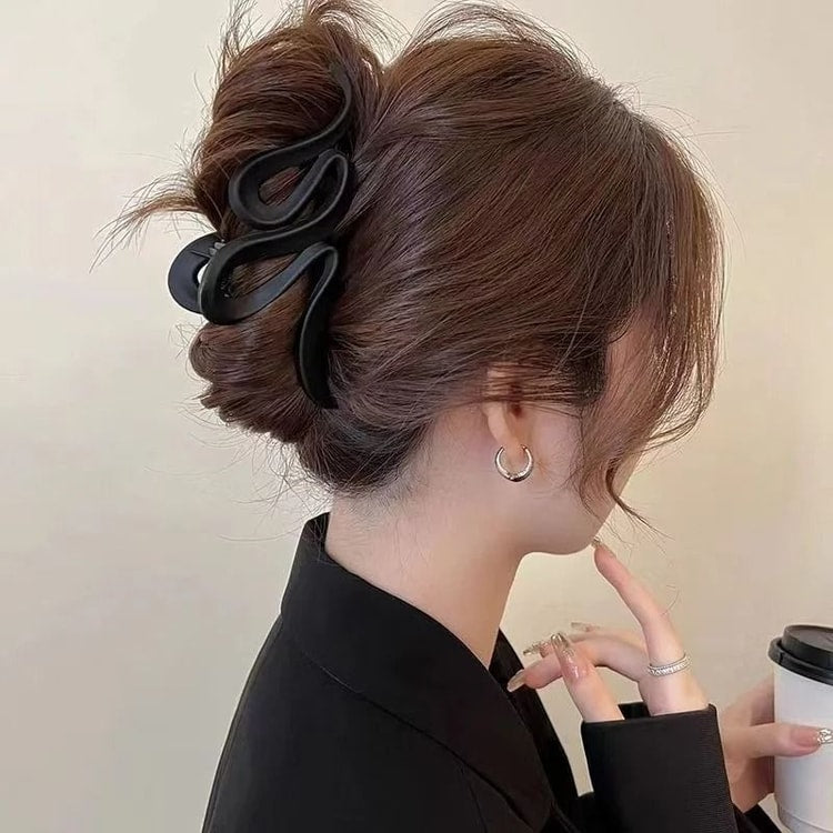 Fashion Korean Solid Color Acrylic Wave Hair Claw