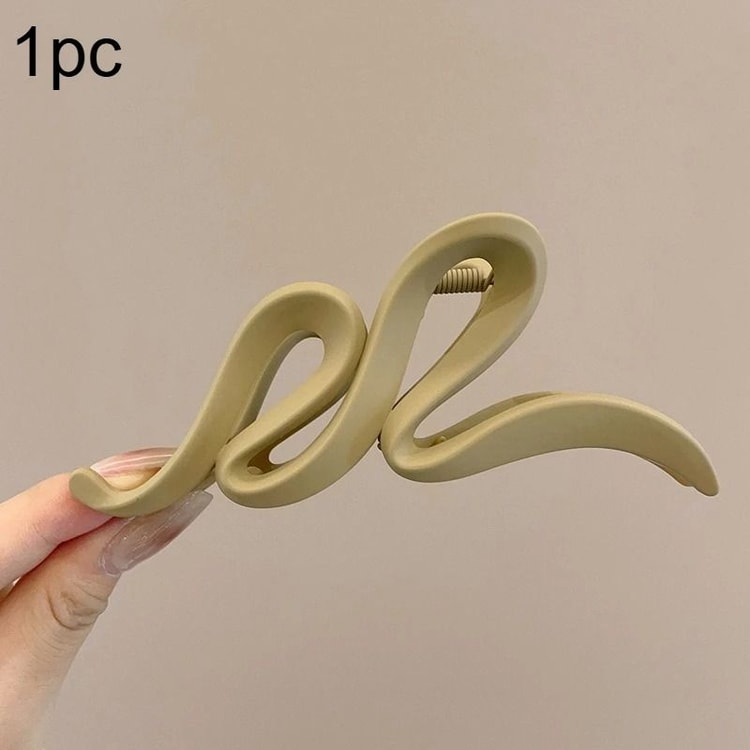 Fashion Korean Solid Color Acrylic Wave Hair Claw