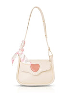 Fashion Retro Love Heart Saddle Shoulder Bag