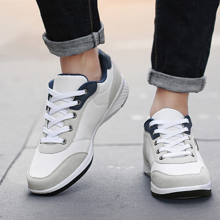 Mens PU Leather Casual Sneakers