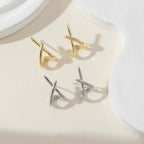 Minimalist Geometric Intersection Dainty Earrings for Women Fashion Jewelry Wedding Party
