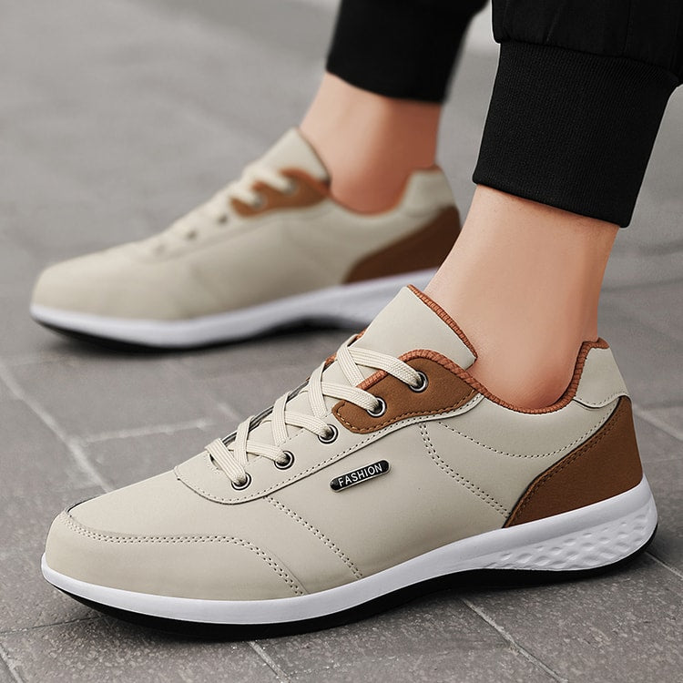 Mens PU Leather Casual Sneakers