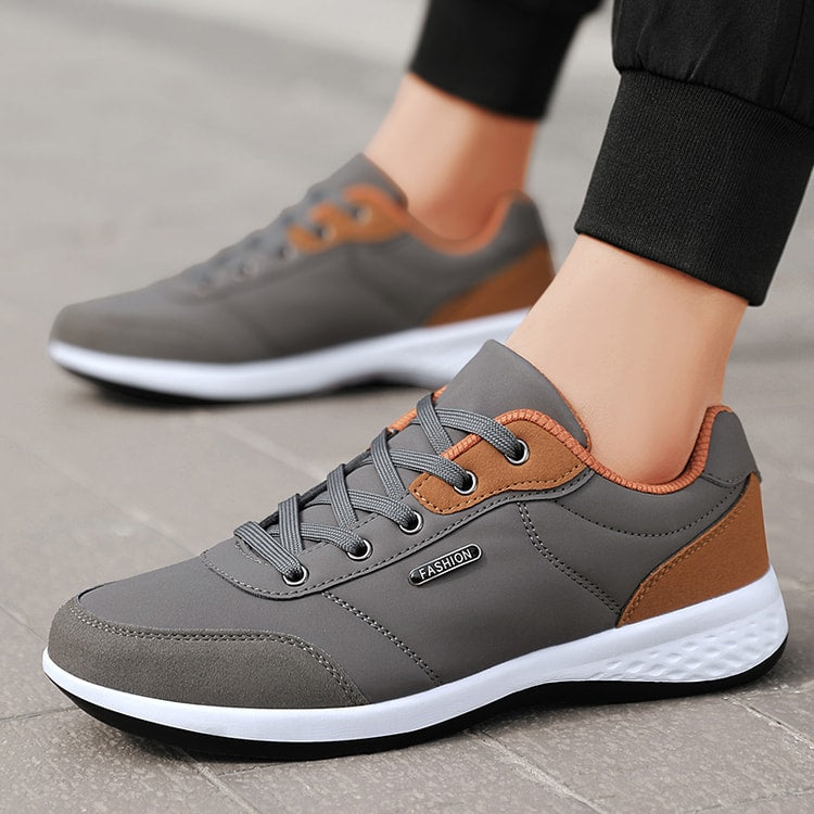 Mens PU Leather Casual Sneakers