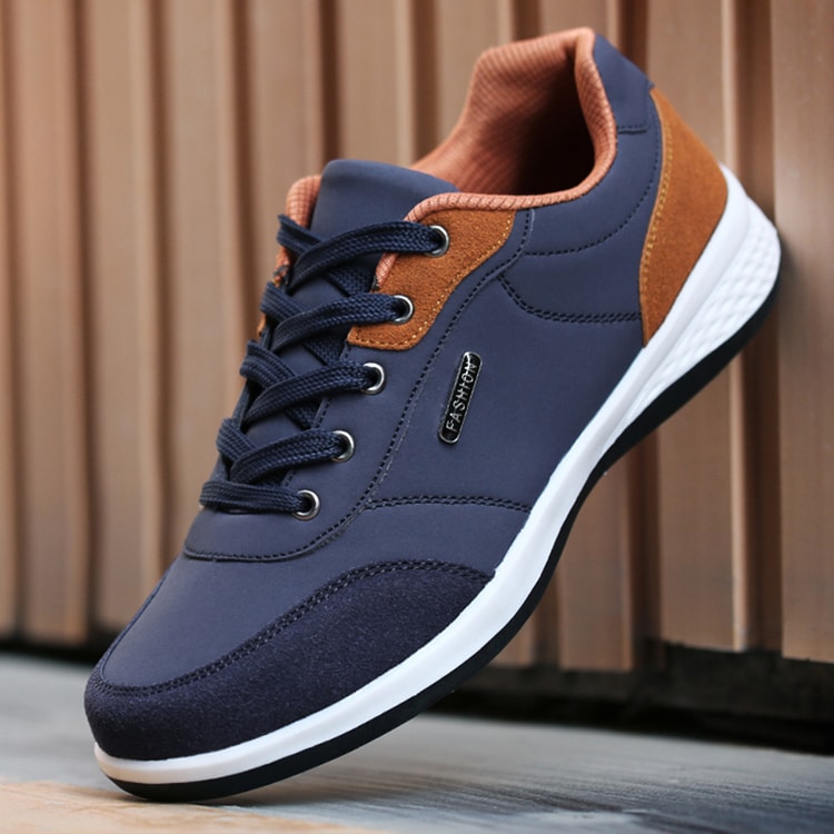 Mens PU Leather Casual Sneakers