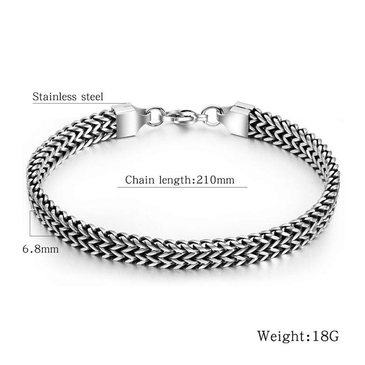 Retro Titanium Steel Bracelet for Men and Women Polished Unisex Fashion Jewelry