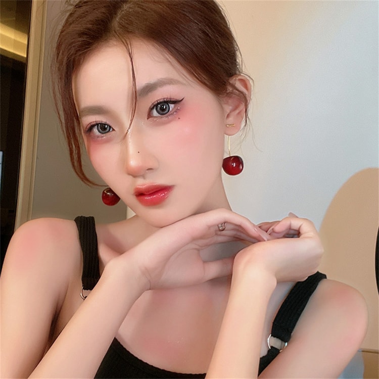 Cute Cherry Fruit Acrylic Earrings Fashionable Resin Cherry Earrings for Women Trendy Jewelry Accessories