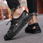 Summer Mens Sandals Outdoor Non Slip Shoes Handmade Leather Men Sneakers Fashion Footwear
