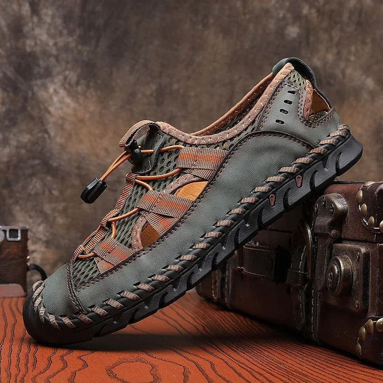 Summer Mens Sandals Outdoor Non Slip Shoes Handmade Leather Men Sneakers Fashion Footwear