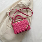 Plaid PU Leather Crossbody Shoulder Bag for Women Fashion Handbag