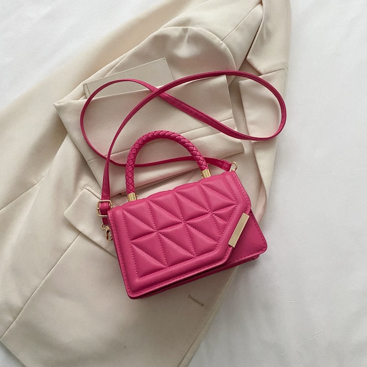 Plaid PU Leather Crossbody Shoulder Bag for Women Fashion Handbag
