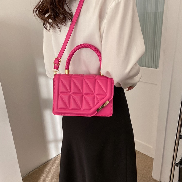 Plaid PU Leather Crossbody Shoulder Bag for Women Fashion Handbag
