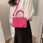 Plaid PU Leather Crossbody Shoulder Bag for Women Fashion Handbag