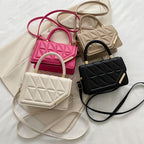 Plaid PU Leather Crossbody Shoulder Bag for Women Fashion Handbag