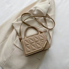 Plaid PU Leather Crossbody Shoulder Bag for Women Fashion Handbag